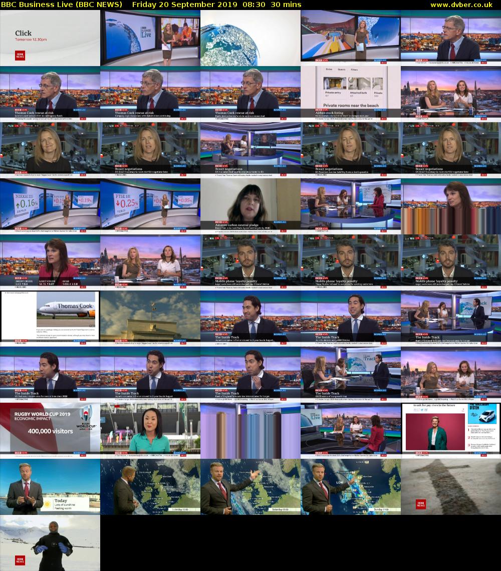 BBC Business Live (BBC NEWS) Friday 20 September 2019 08:30 - 09:00