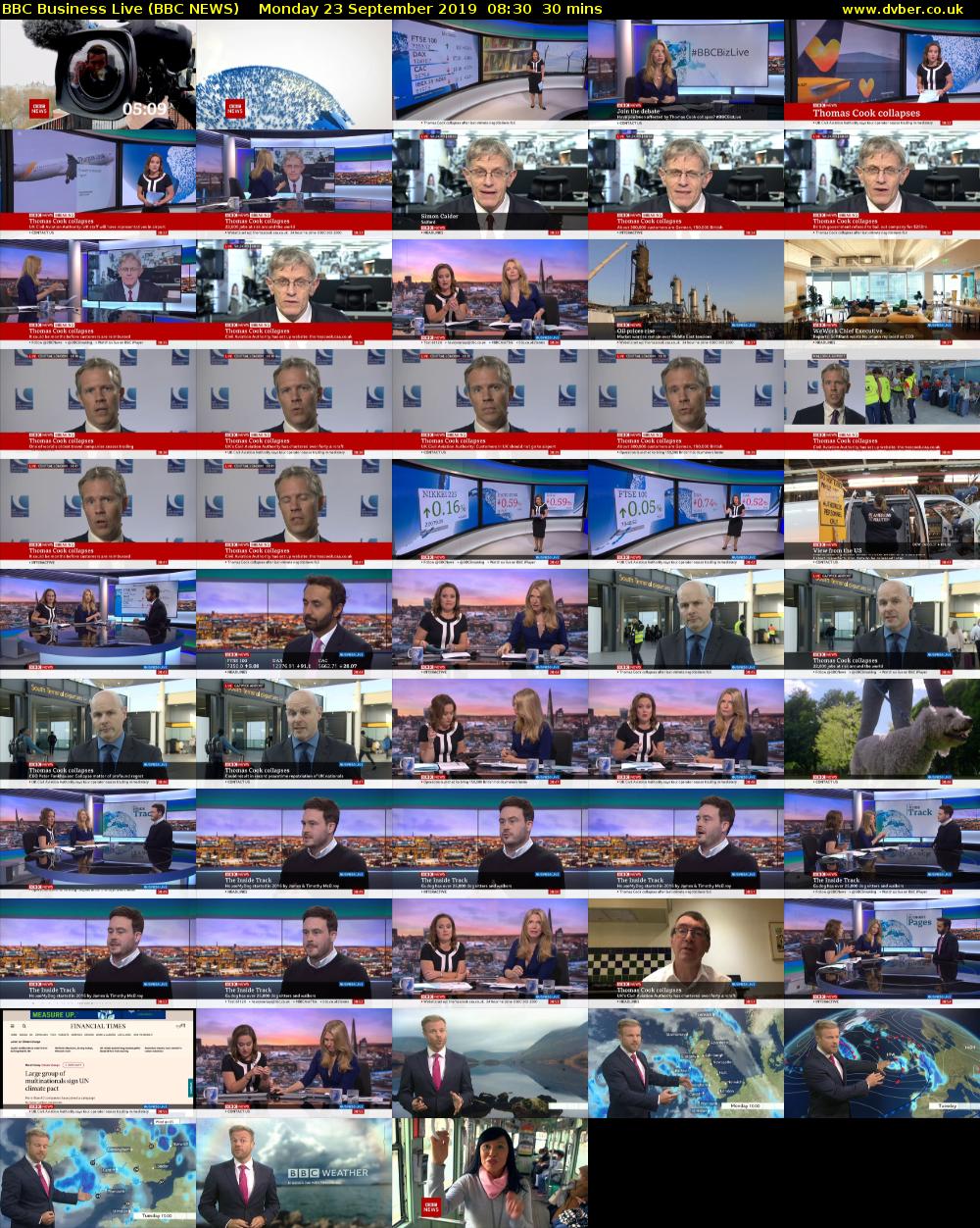 BBC Business Live (BBC NEWS) Monday 23 September 2019 08:30 - 09:00
