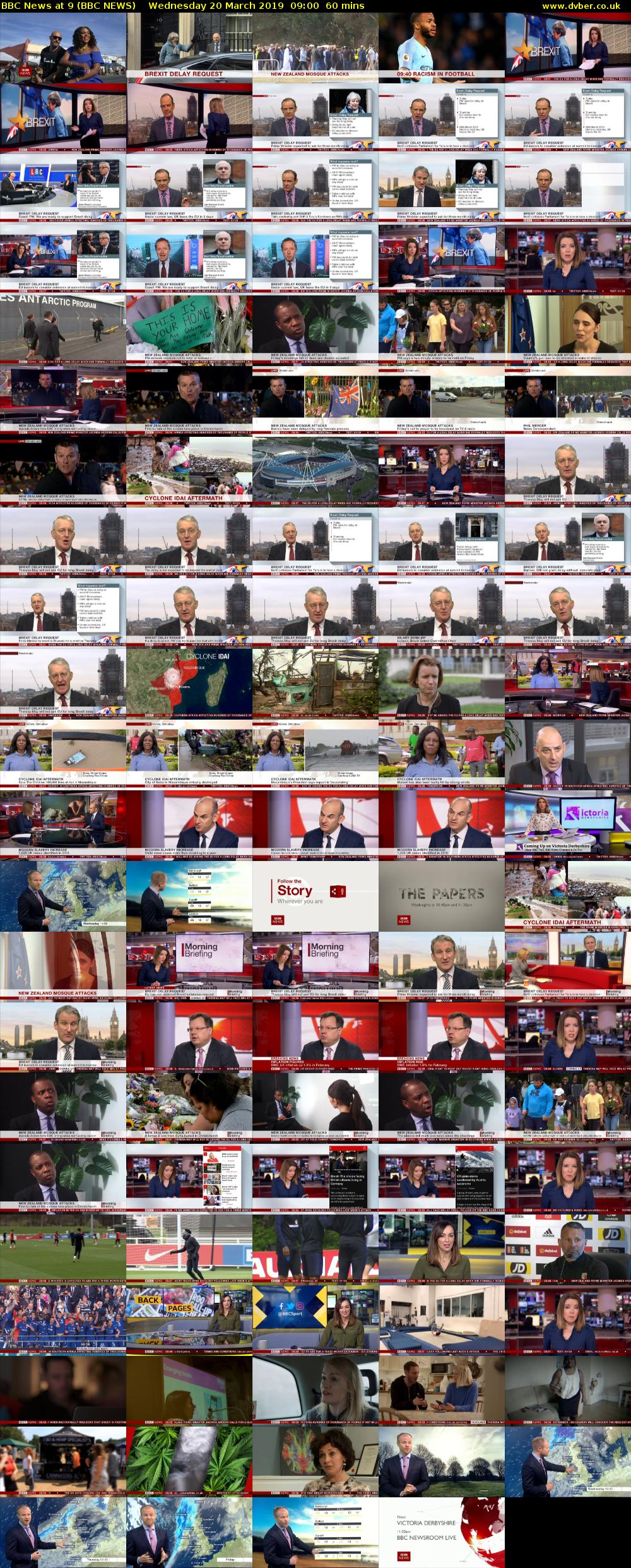 BBC News at 9 (BBC NEWS) Wednesday 20 March 2019 09:00 - 10:00