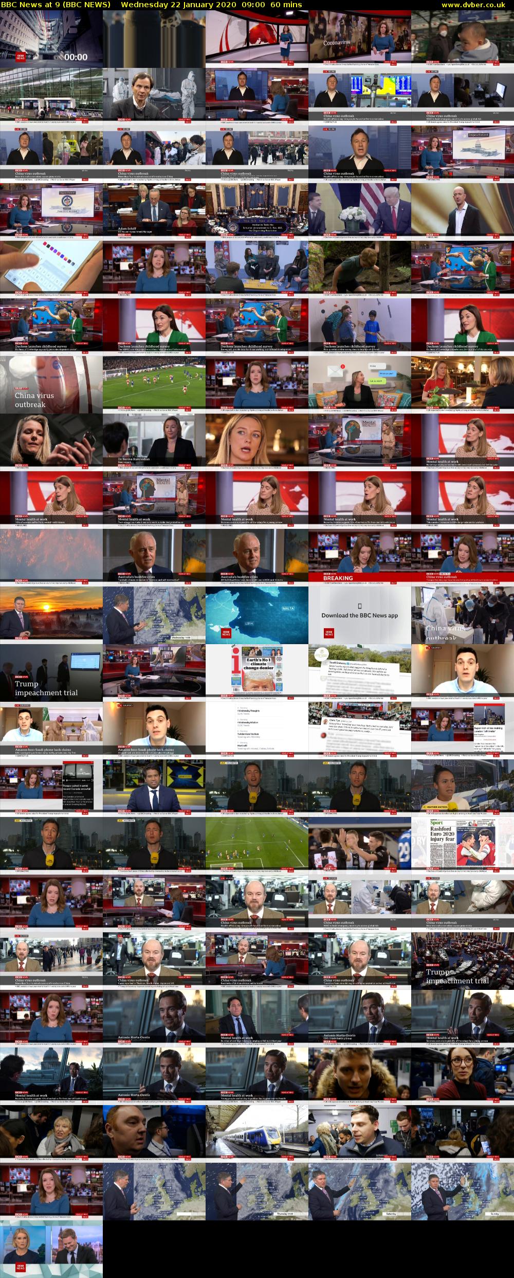 BBC News at 9 (BBC NEWS) Wednesday 22 January 2020 09:00 - 10:00