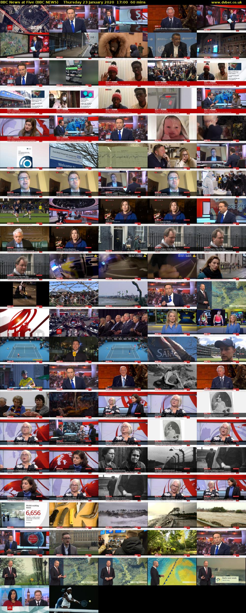 BBC News at Five (BBC NEWS) Thursday 23 January 2020 17:00 - 18:00