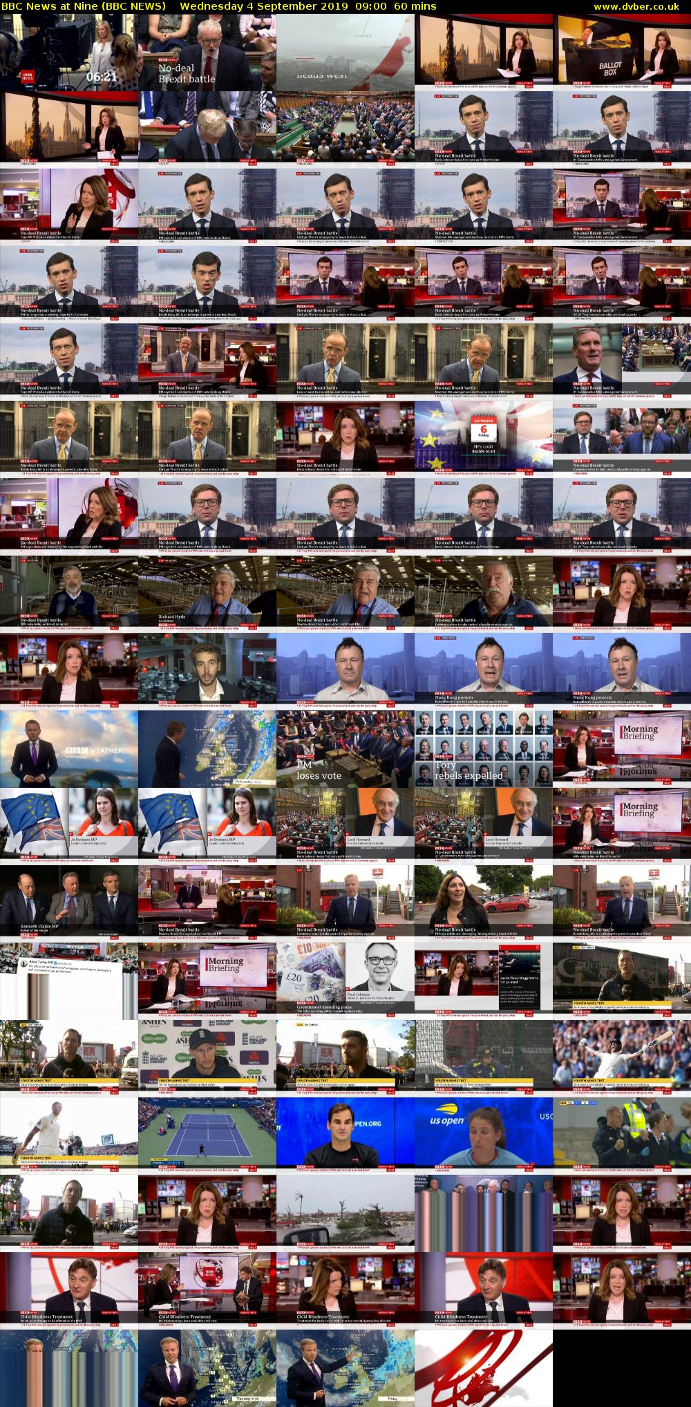 BBC News at Nine (BBC NEWS) Wednesday 4 September 2019 09:00 - 10:00