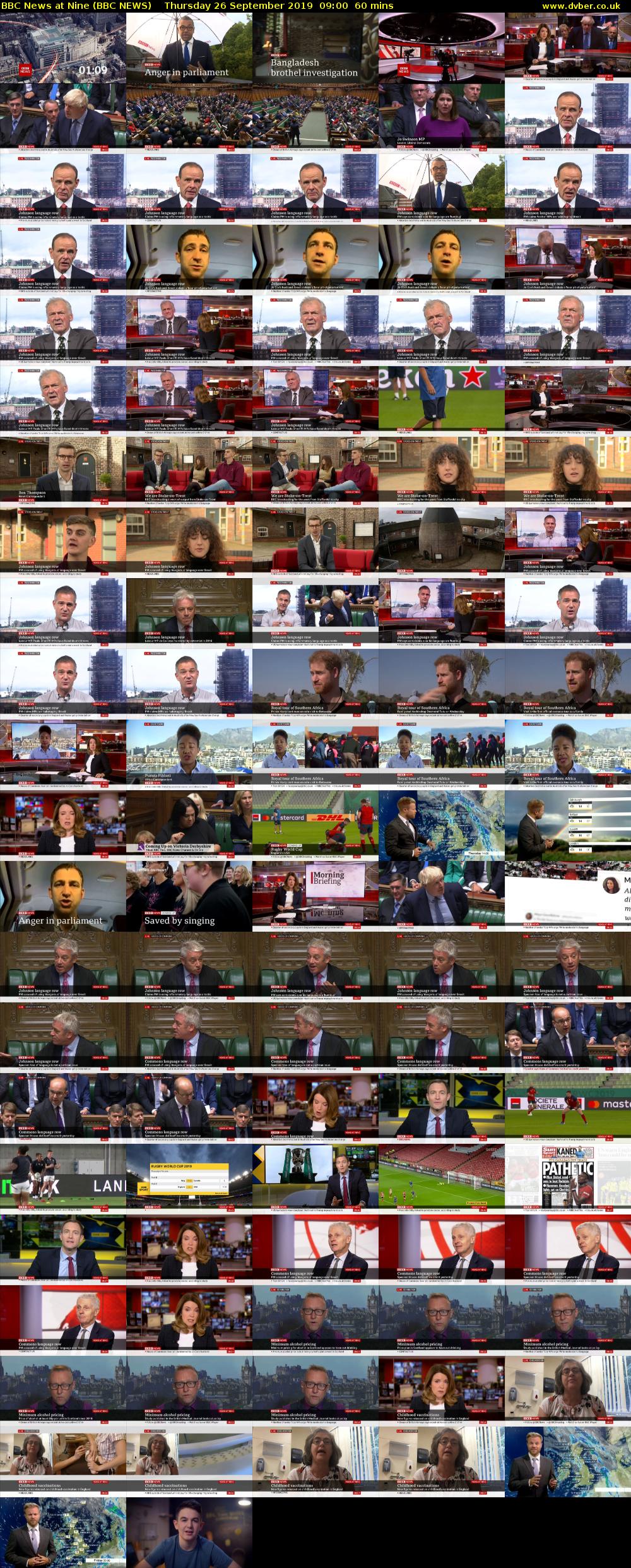 BBC News at Nine (BBC NEWS) Thursday 26 September 2019 09:00 - 10:00