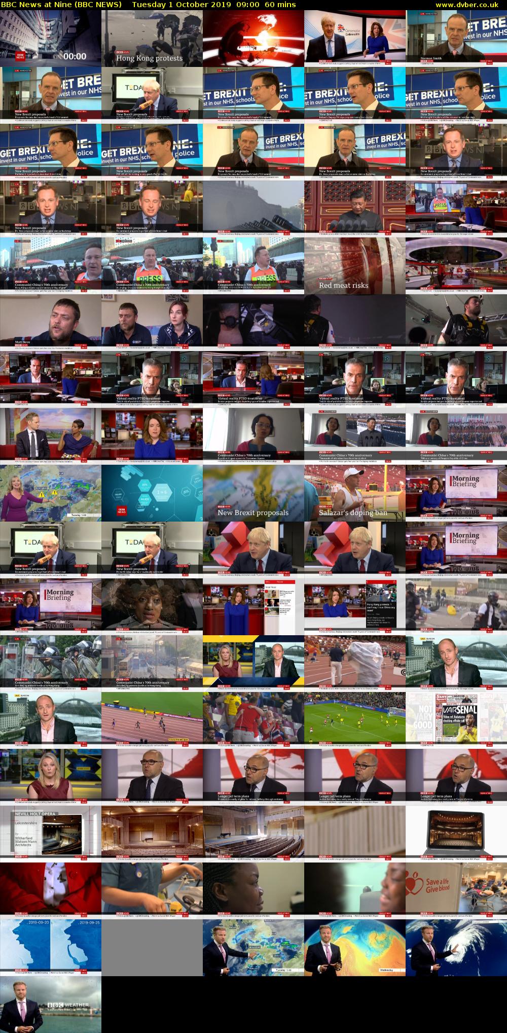 BBC News at Nine (BBC NEWS) Tuesday 1 October 2019 09:00 - 10:00
