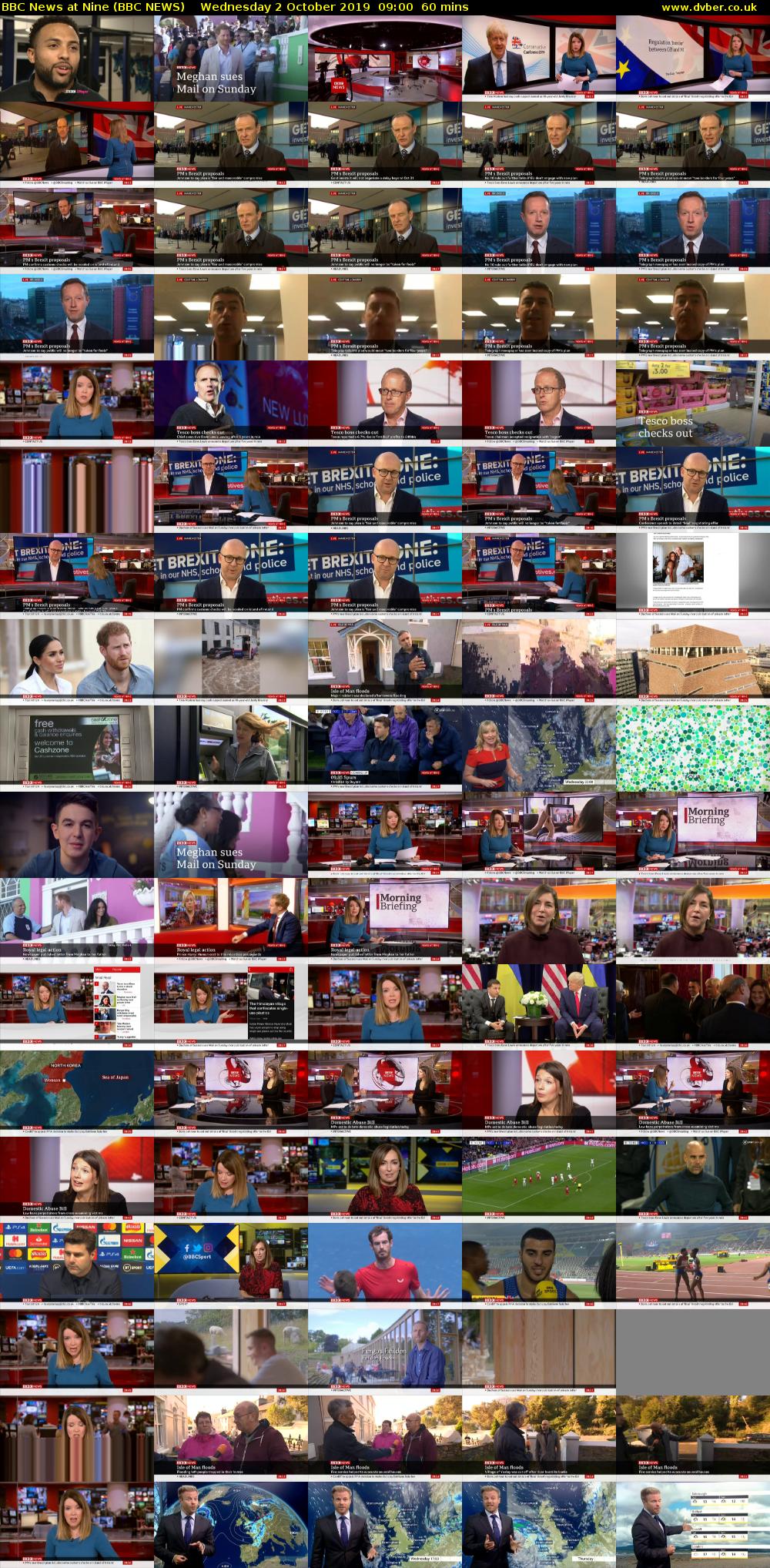 BBC News at Nine (BBC NEWS) Wednesday 2 October 2019 09:00 - 10:00