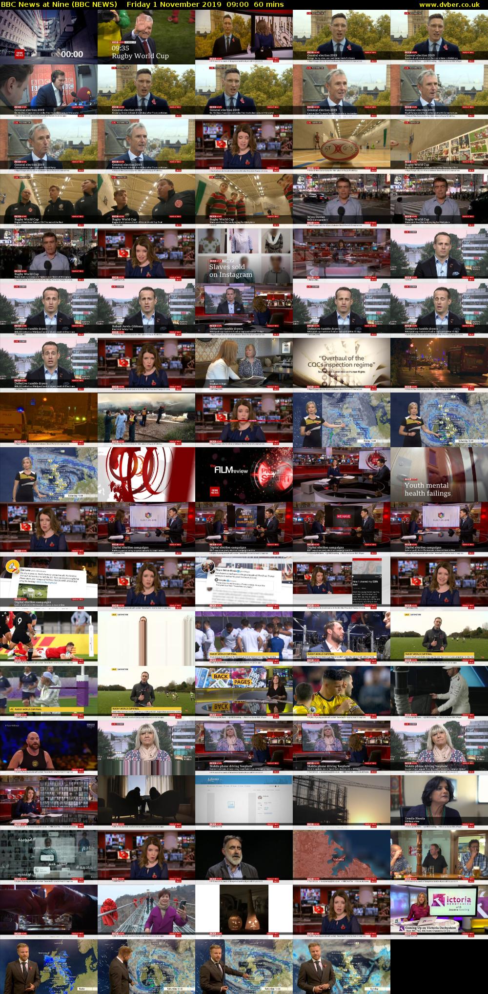 BBC News at Nine (BBC NEWS) Friday 1 November 2019 09:00 - 10:00