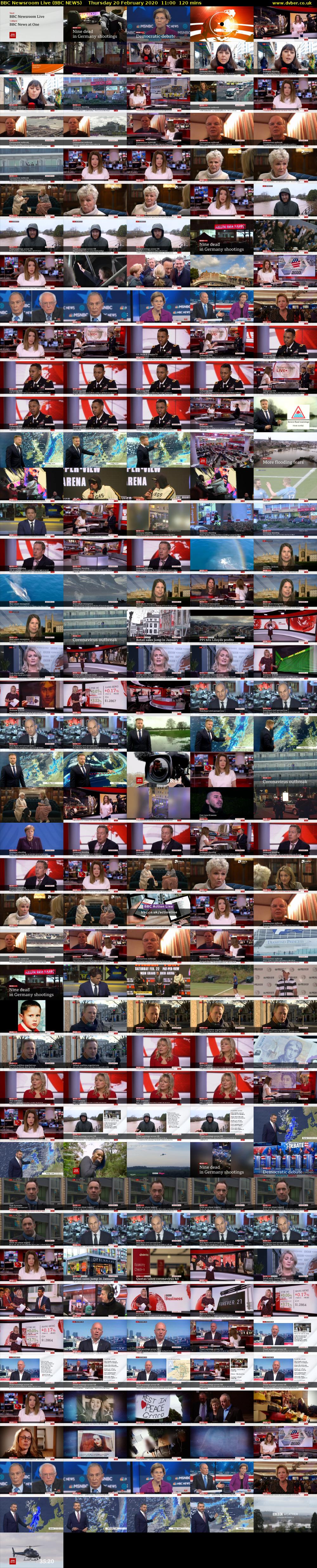BBC Newsroom Live (BBC NEWS) Thursday 20 February 2020 11:00 - 13:00