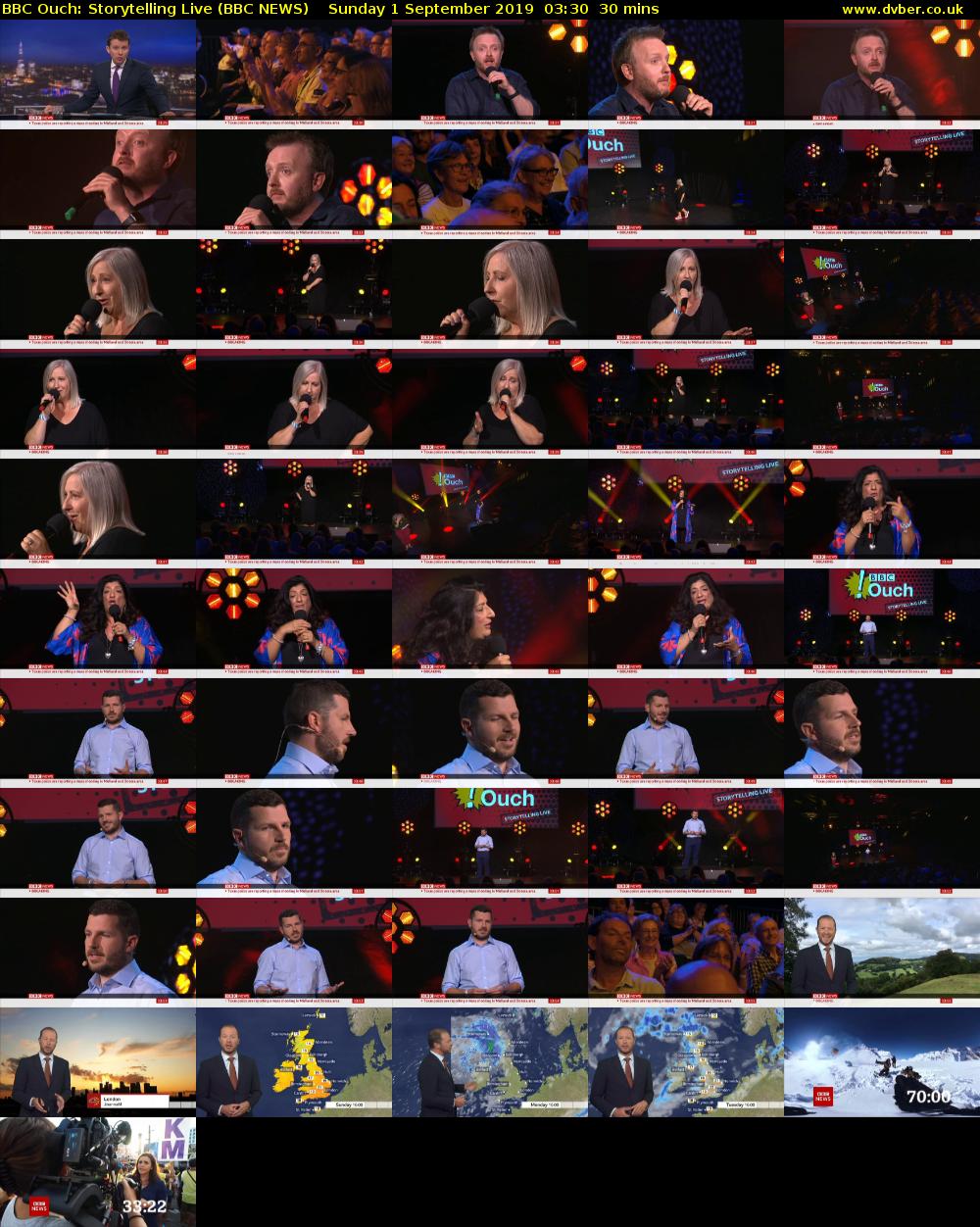 BBC Ouch: Storytelling Live (BBC NEWS) Sunday 1 September 2019 03:30 - 04:00