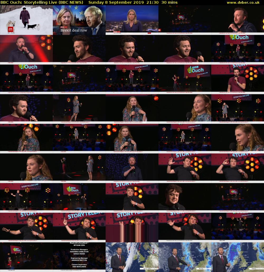 BBC Ouch: Storytelling Live (BBC NEWS) Sunday 8 September 2019 21:30 - 22:00