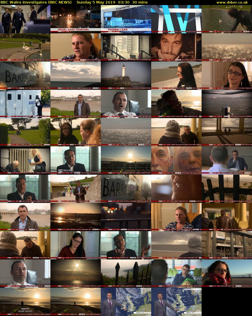BBC Wales Investigates (BBC NEWS) Sunday 5 May 2019 03:30 - 04:00