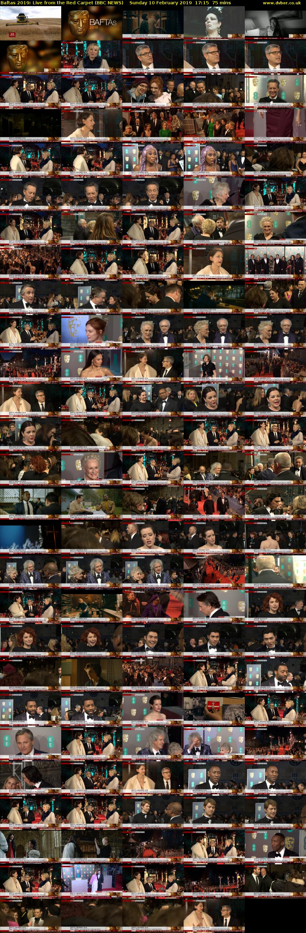 Baftas 2019: Live from the Red Carpet (BBC NEWS) Sunday 10 February 2019 17:15 - 18:30