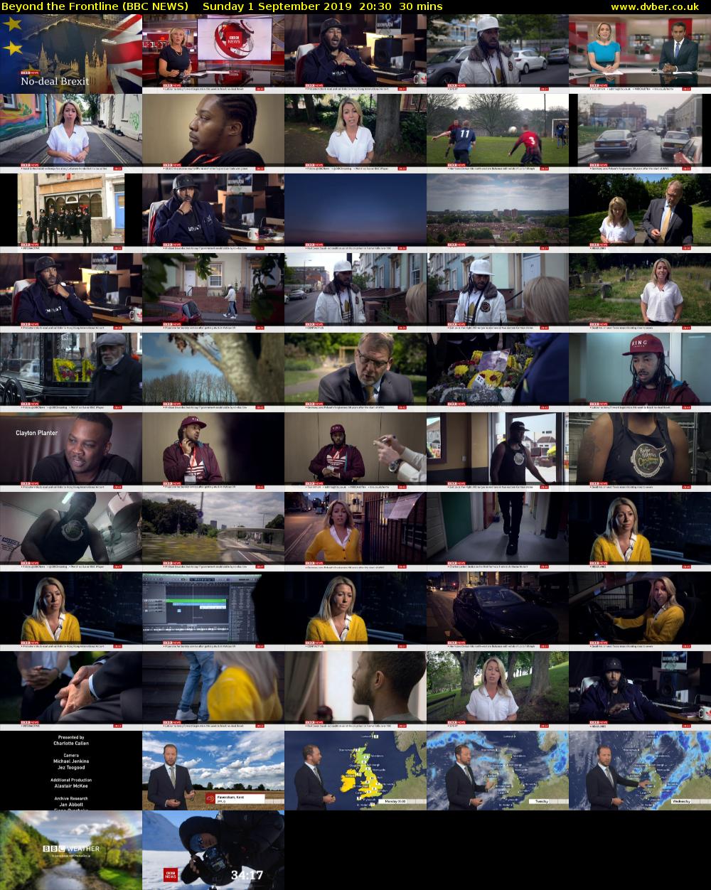 Beyond the Frontline (BBC NEWS) Sunday 1 September 2019 20:30 - 21:00
