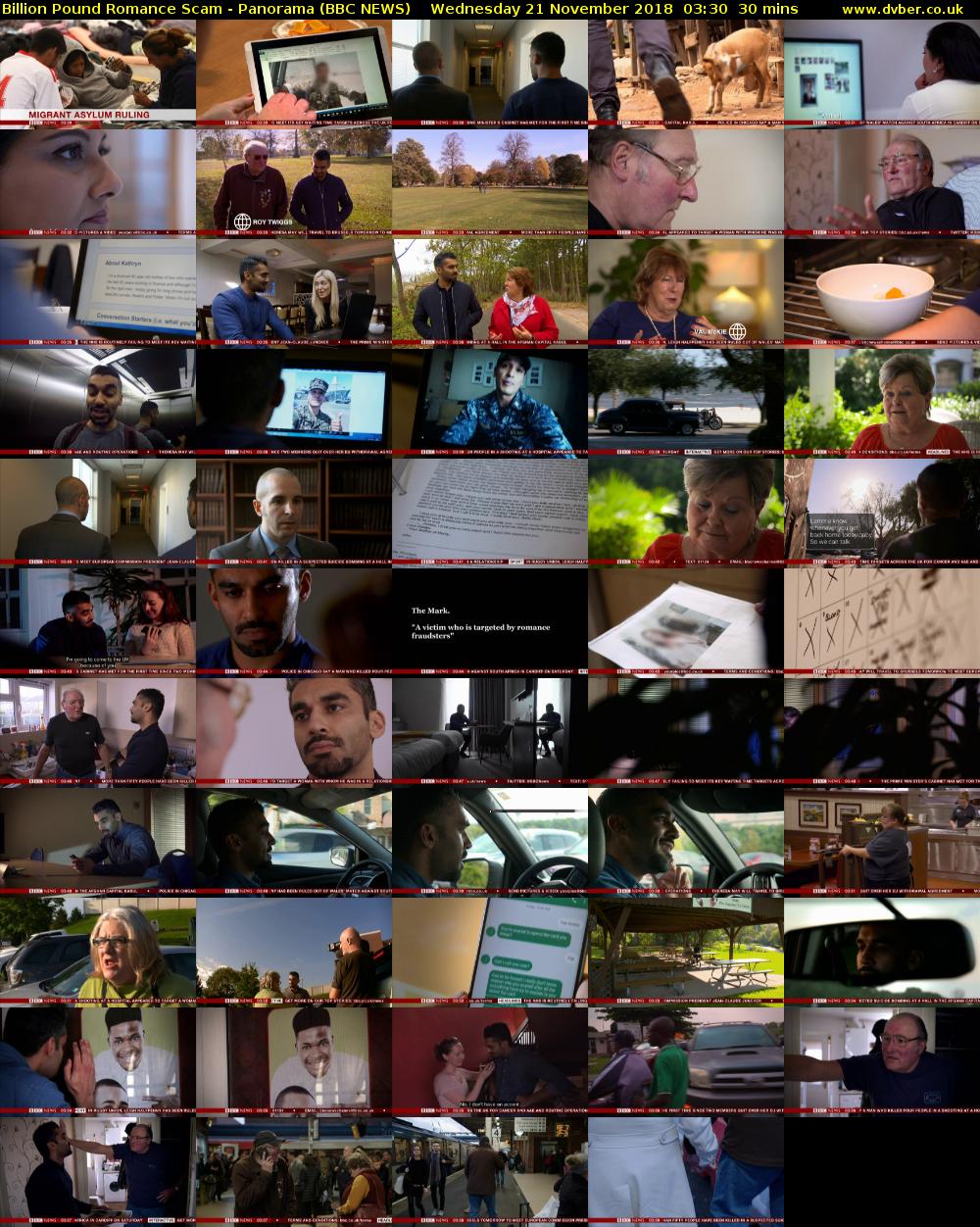 Billion Pound Romance Scam - Panorama (BBC NEWS) Wednesday 21 November 2018 03:30 - 04:00
