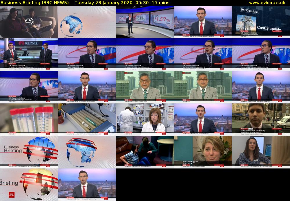 Business Briefing (BBC NEWS) Tuesday 28 January 2020 05:30 - 05:45