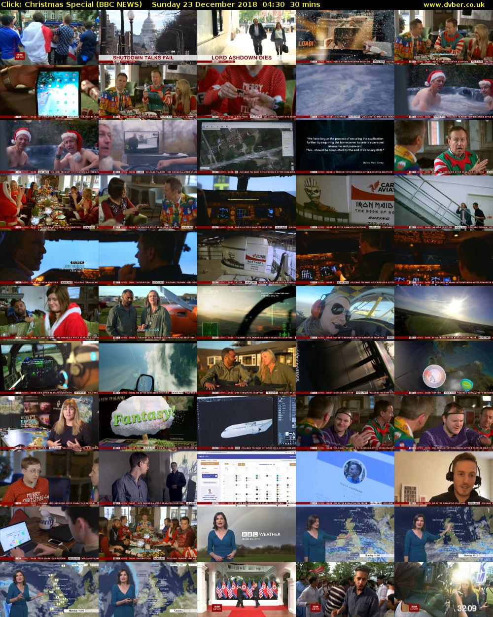 Click: Christmas Special (BBC NEWS) Sunday 23 December 2018 04:30 - 05:00