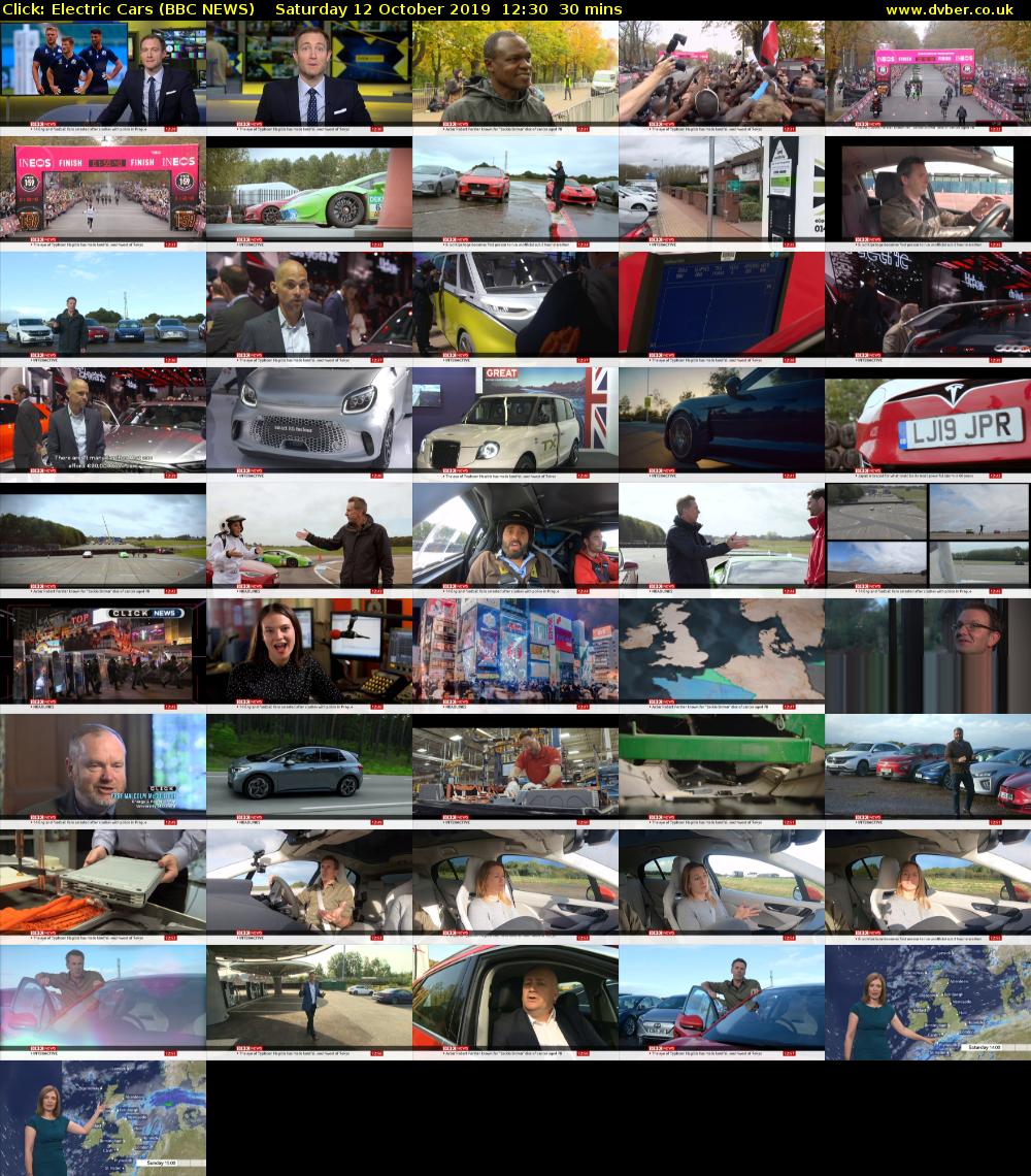 Click: Electric Cars (BBC NEWS) Saturday 12 October 2019 12:30 - 13:00