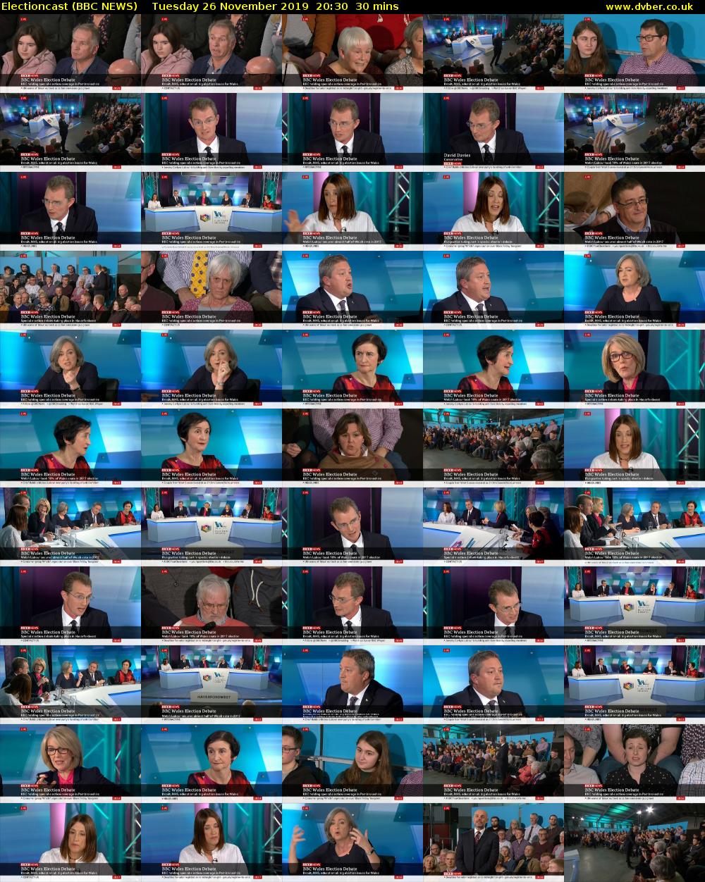 Electioncast (BBC NEWS) Tuesday 26 November 2019 20:30 - 21:00