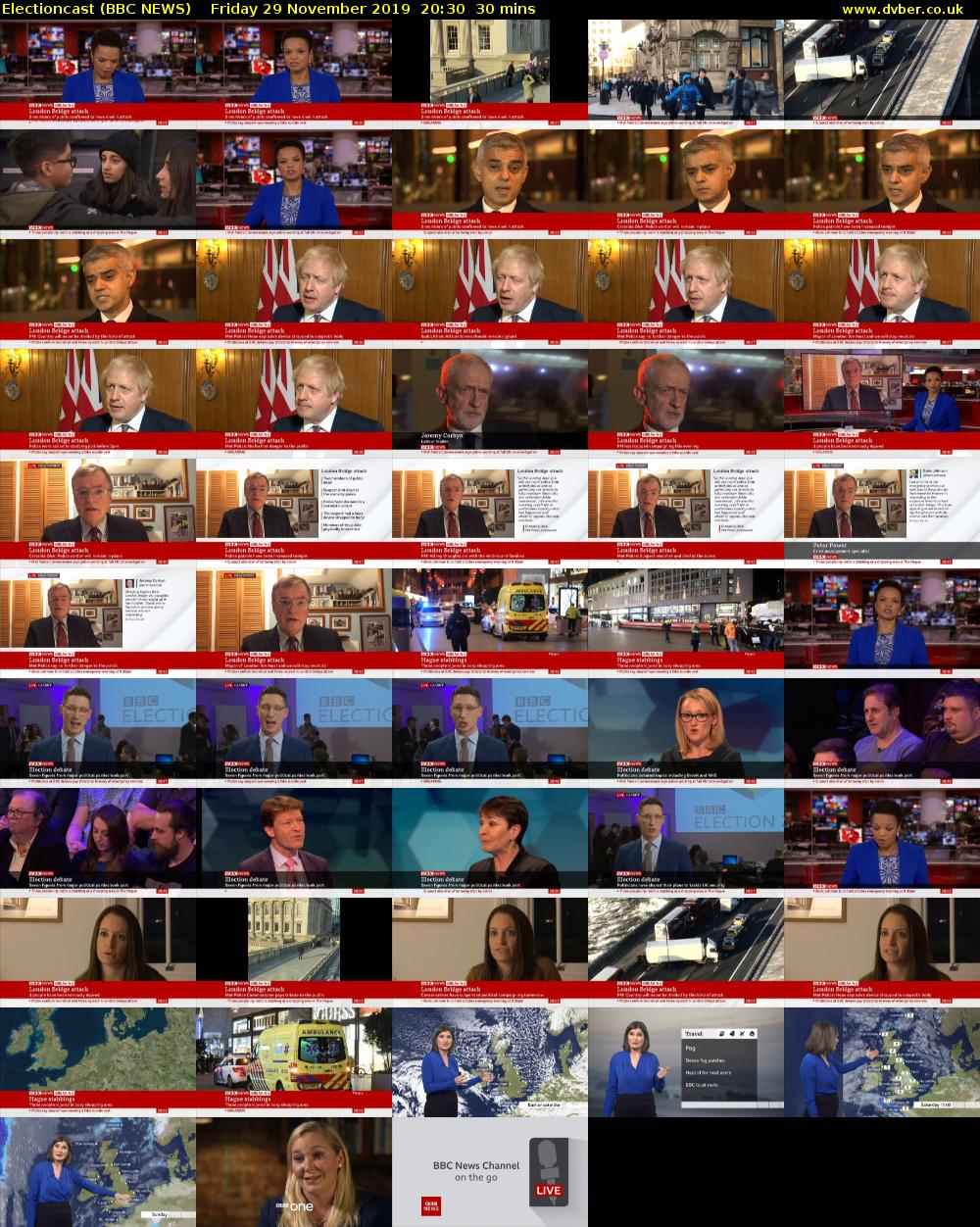 Electioncast (BBC NEWS) Friday 29 November 2019 20:30 - 21:00