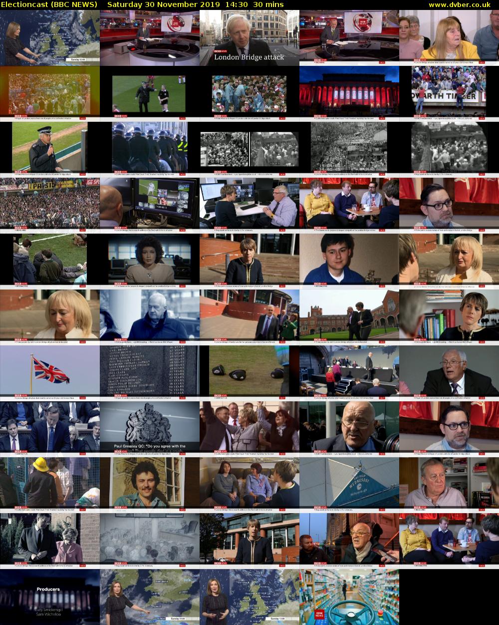 Electioncast (BBC NEWS) Saturday 30 November 2019 14:30 - 15:00