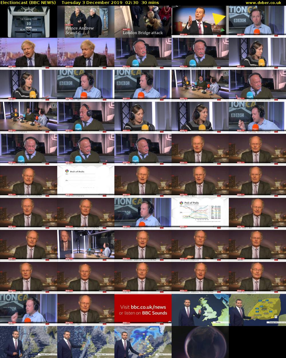 Electioncast (BBC NEWS) Tuesday 3 December 2019 02:30 - 03:00