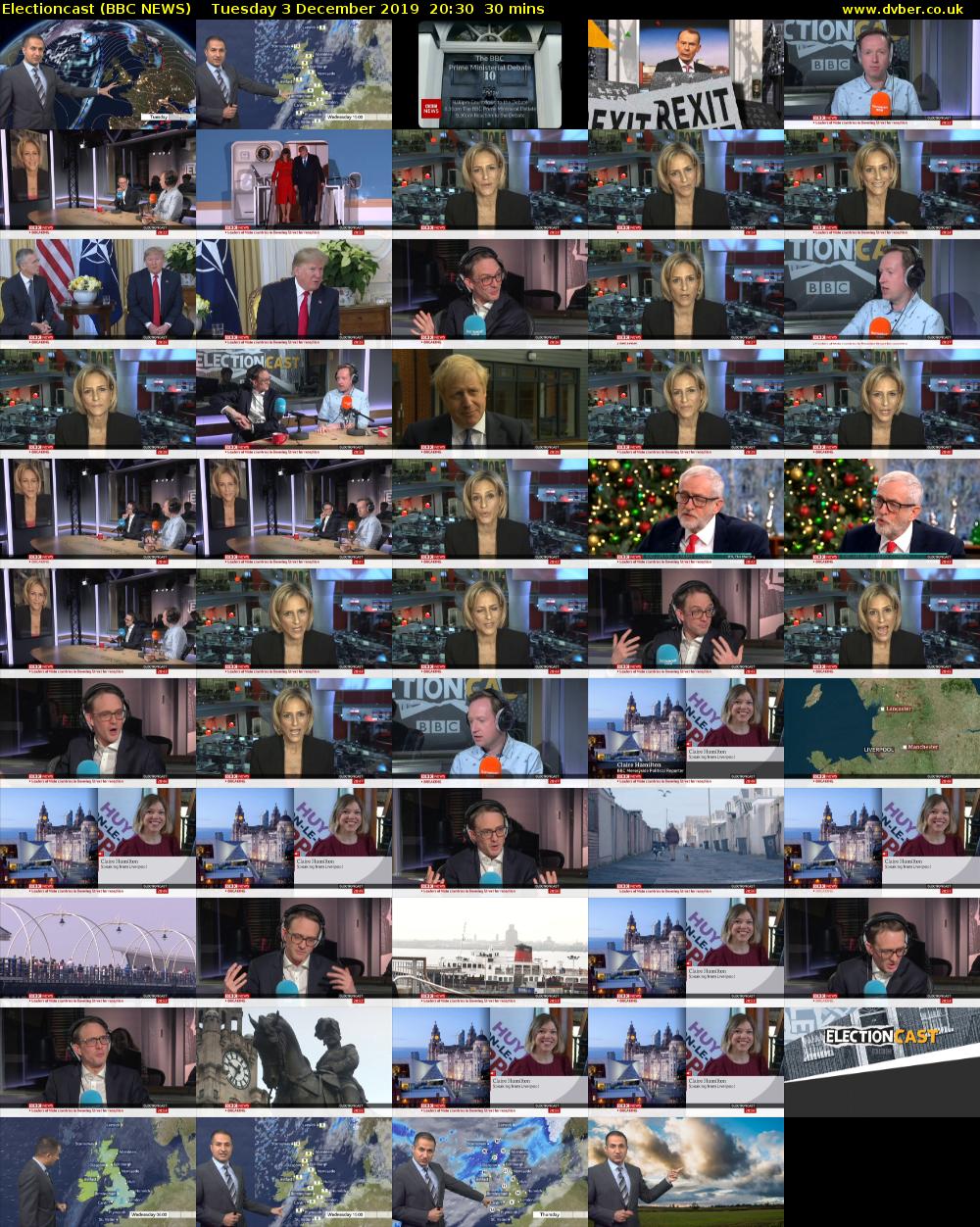 Electioncast (BBC NEWS) Tuesday 3 December 2019 20:30 - 21:00