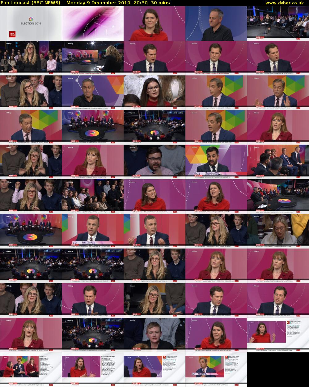 Electioncast (BBC NEWS) Monday 9 December 2019 20:30 - 21:00