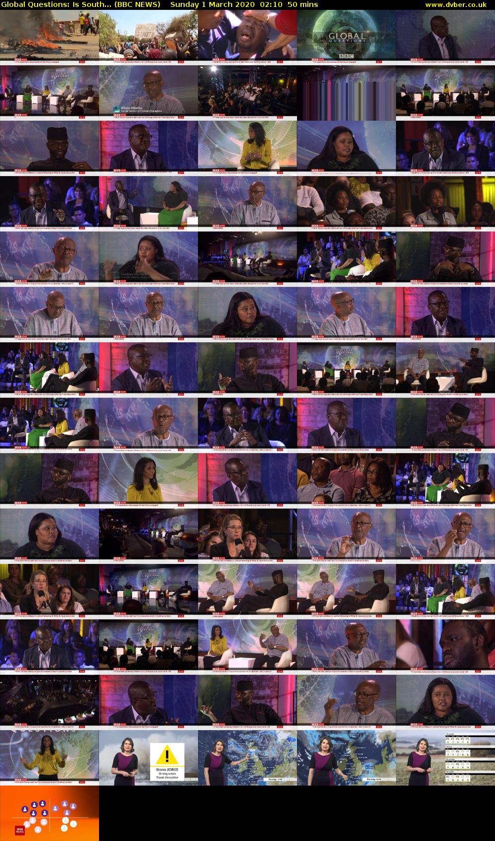 Global Questions: Is South... (BBC NEWS) Sunday 1 March 2020 02:10 - 03:00