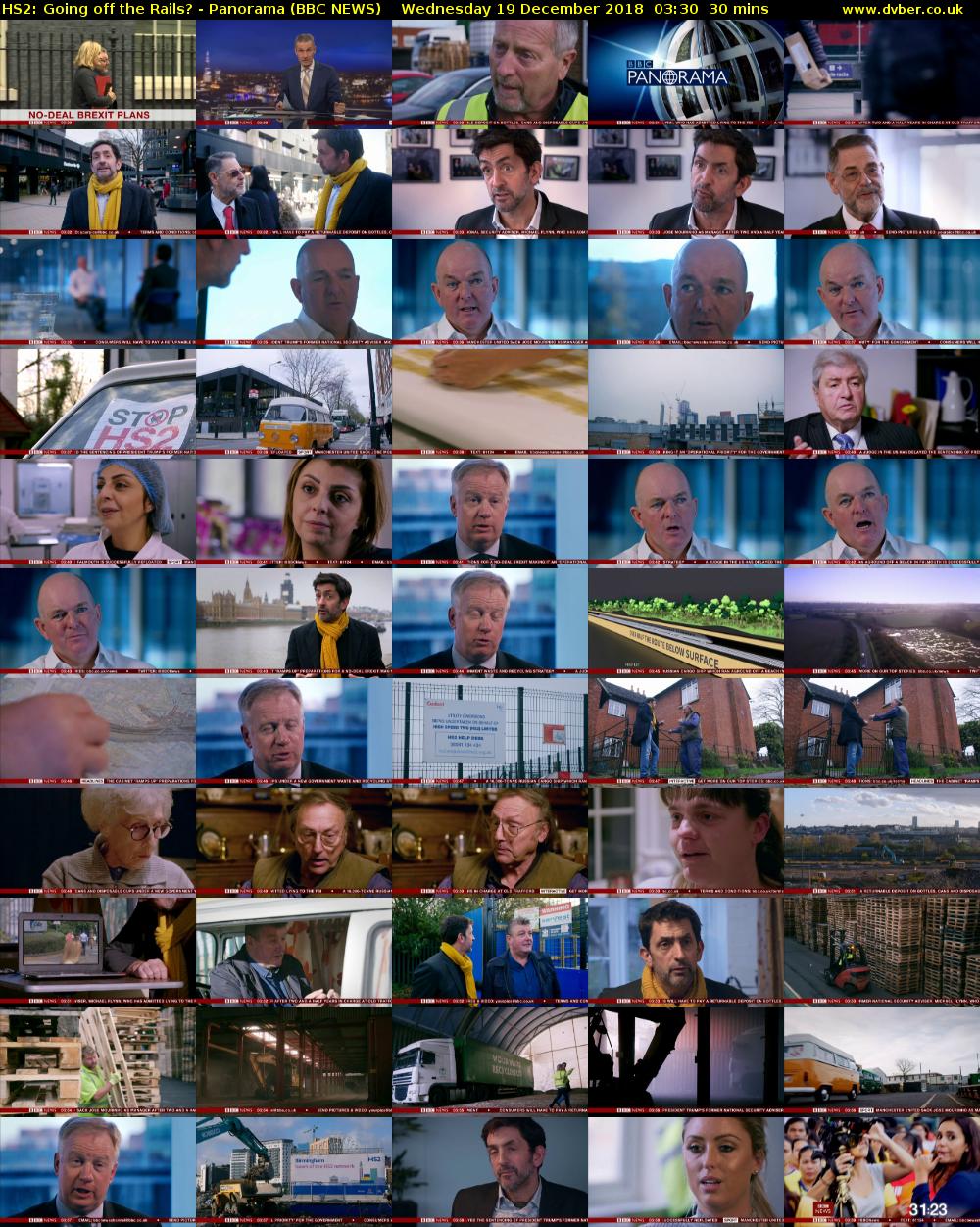 HS2: Going off the Rails? - Panorama (BBC NEWS) Wednesday 19 December 2018 03:30 - 04:00