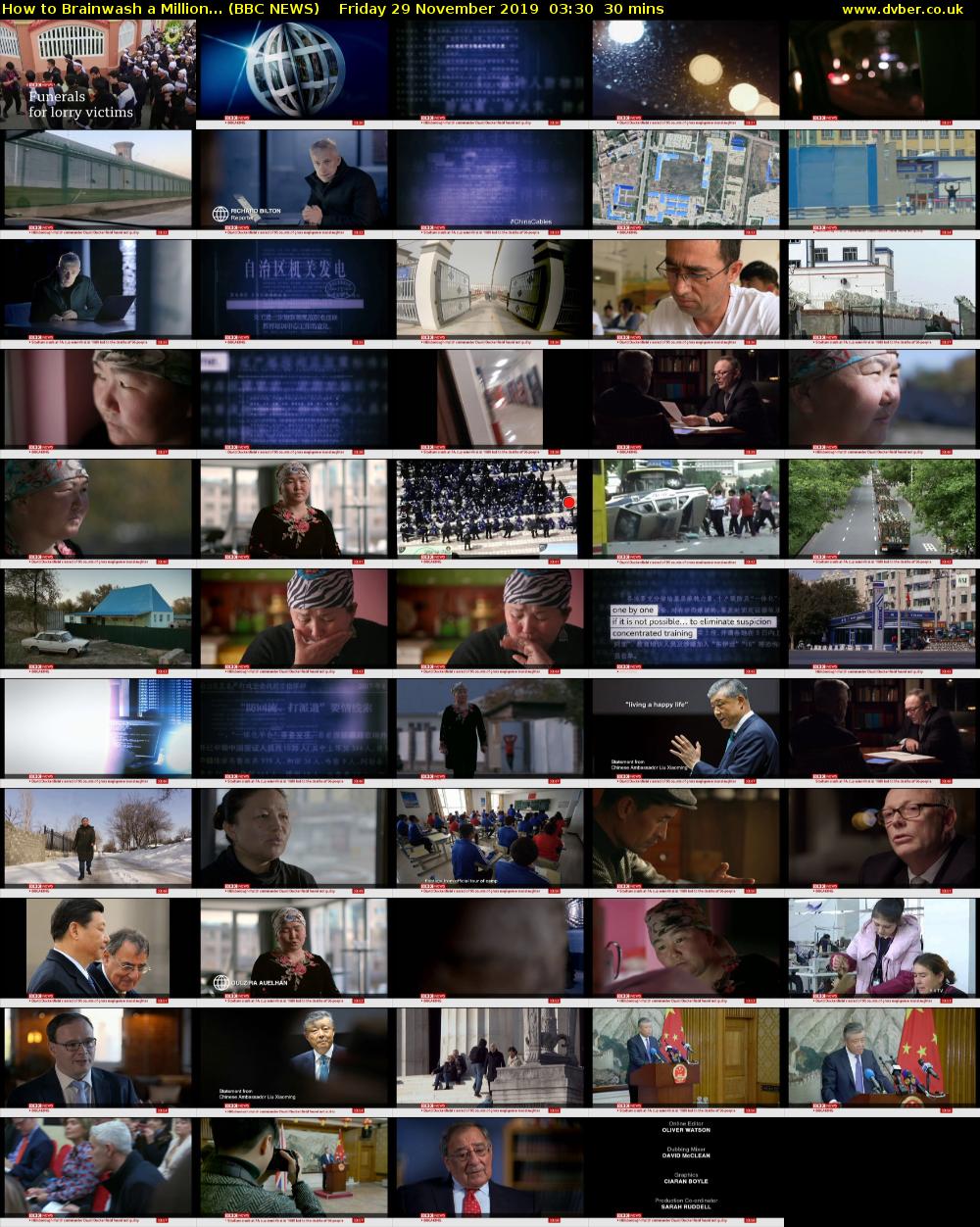 How to Brainwash a Million... (BBC NEWS) Friday 29 November 2019 03:30 - 04:00