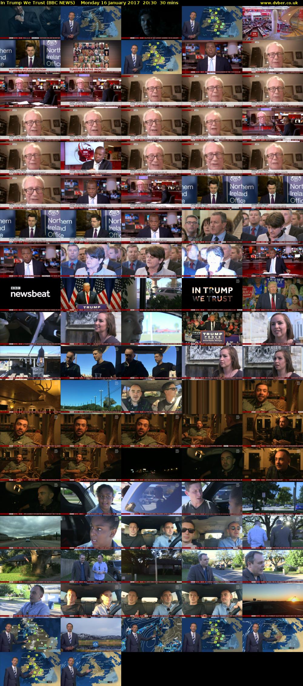 In Trump We Trust (BBC NEWS) Monday 16 January 2017 20:30 - 21:00