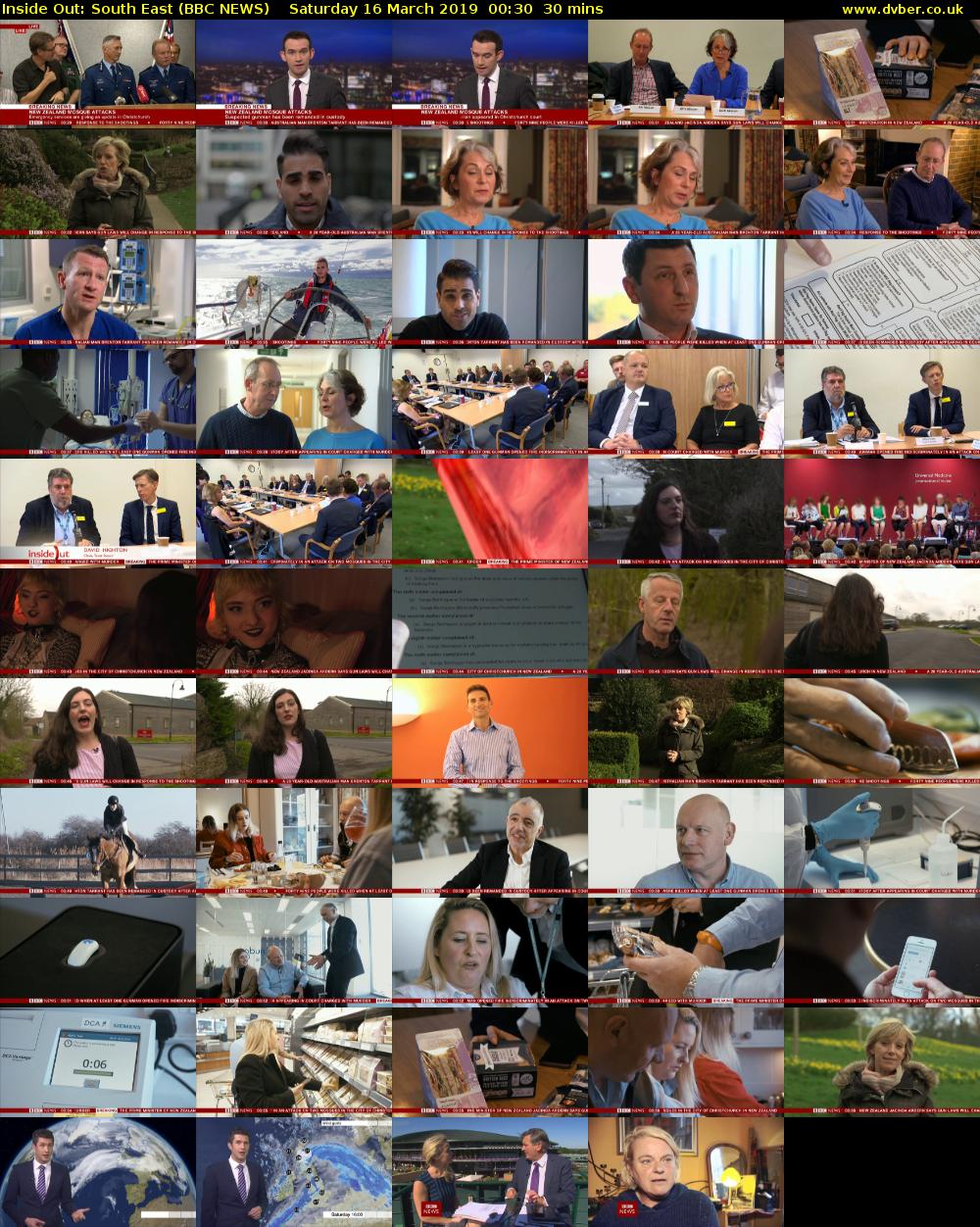 Inside Out: South East (BBC NEWS) Saturday 16 March 2019 00:30 - 01:00