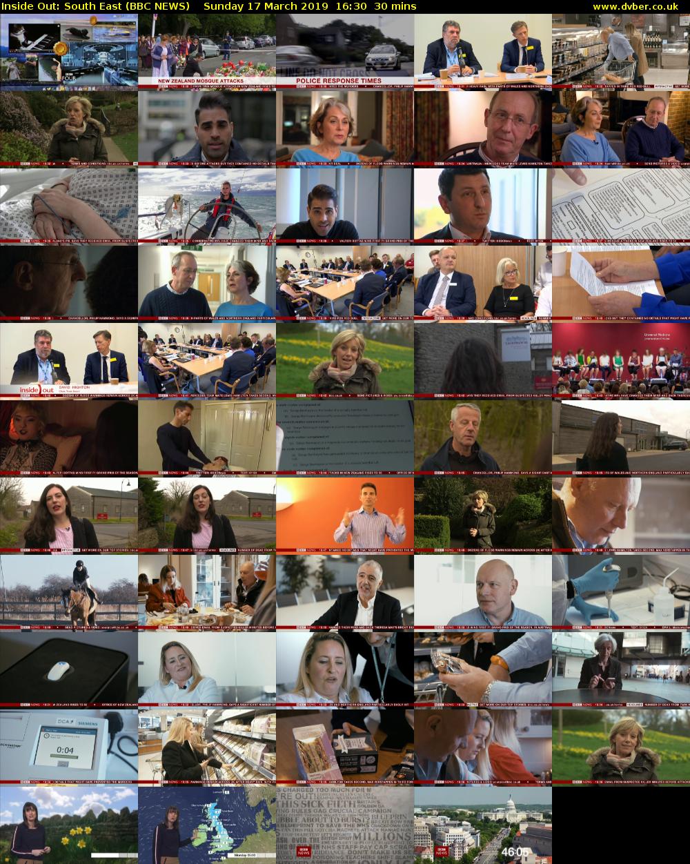 Inside Out: South East (BBC NEWS) Sunday 17 March 2019 16:30 - 17:00