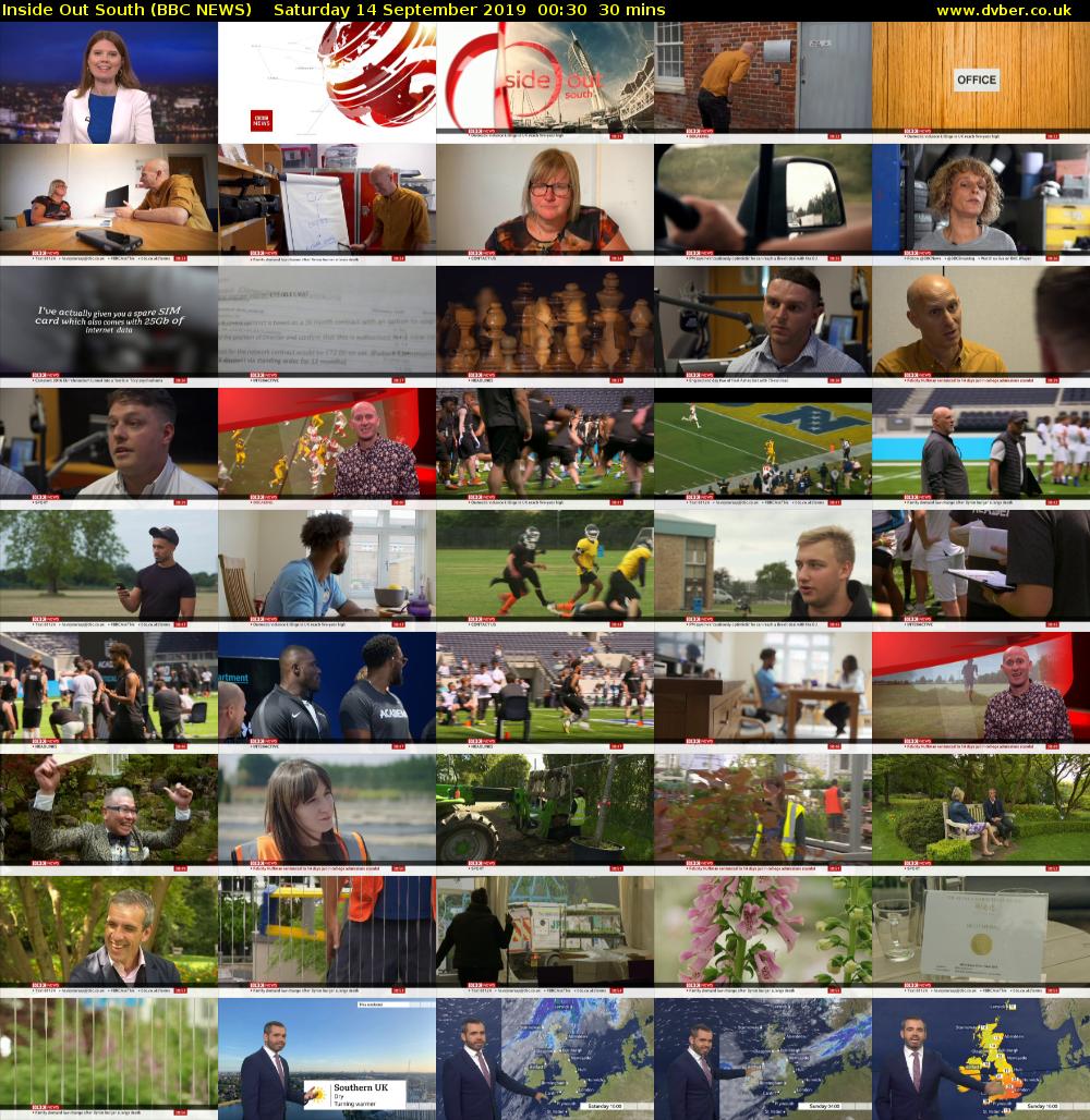Inside Out South (BBC NEWS) Saturday 14 September 2019 00:30 - 01:00