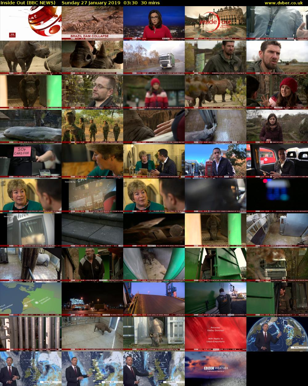 Inside Out (BBC NEWS) Sunday 27 January 2019 03:30 - 04:00