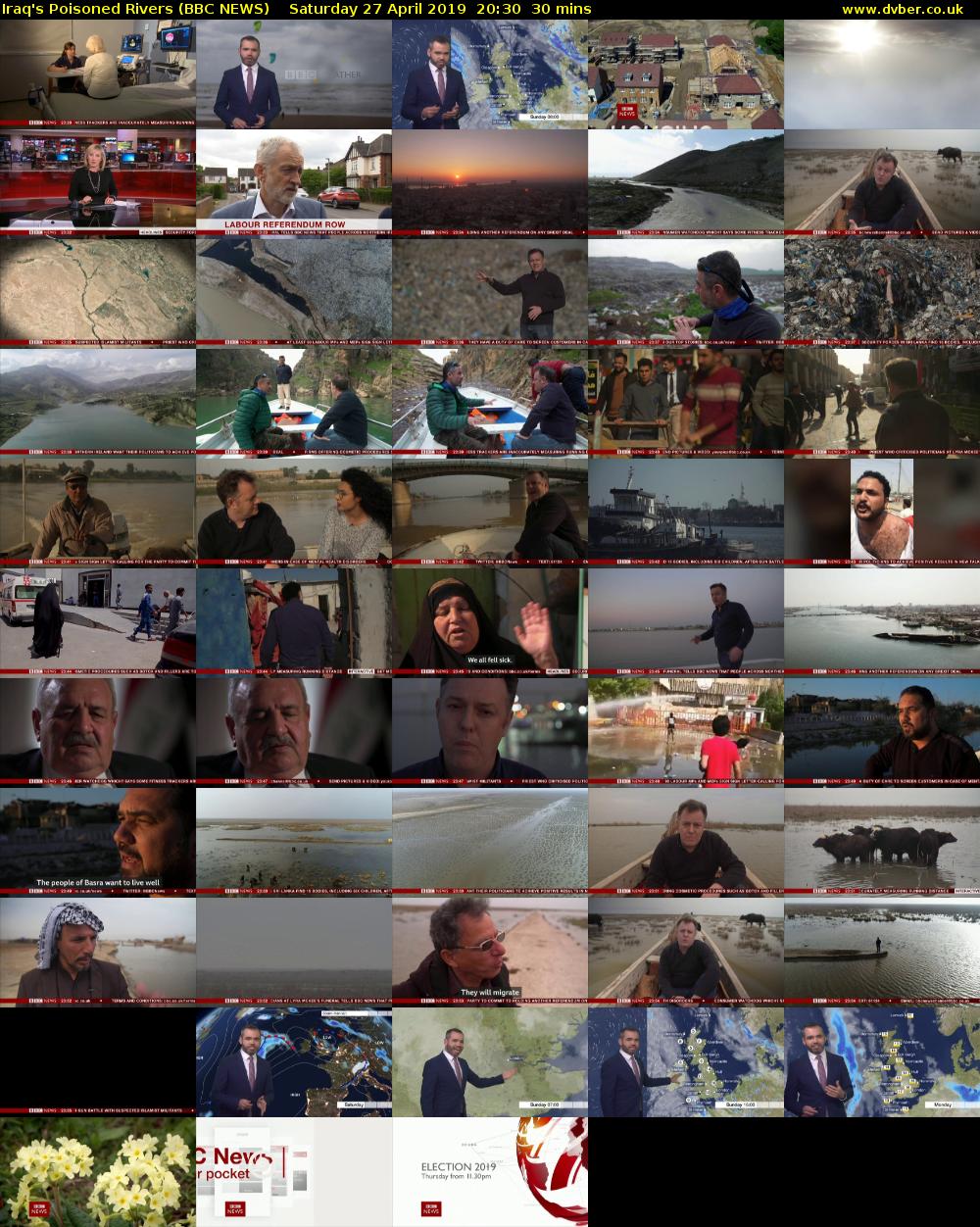 Iraq's Poisoned Rivers (BBC NEWS) Saturday 27 April 2019 20:30 - 21:00