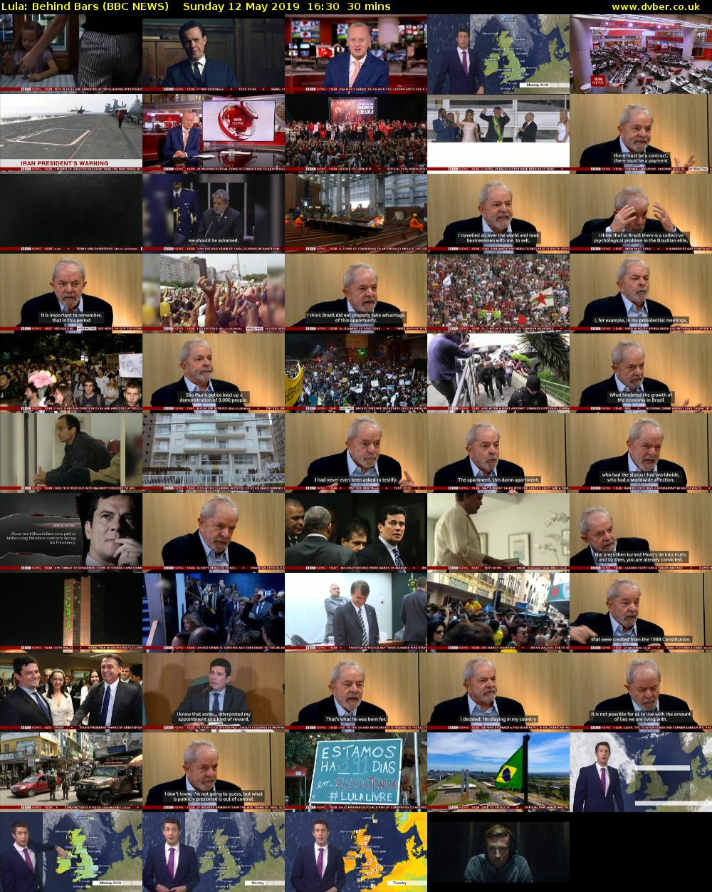 Lula: Behind Bars (BBC NEWS) Sunday 12 May 2019 16:30 - 17:00