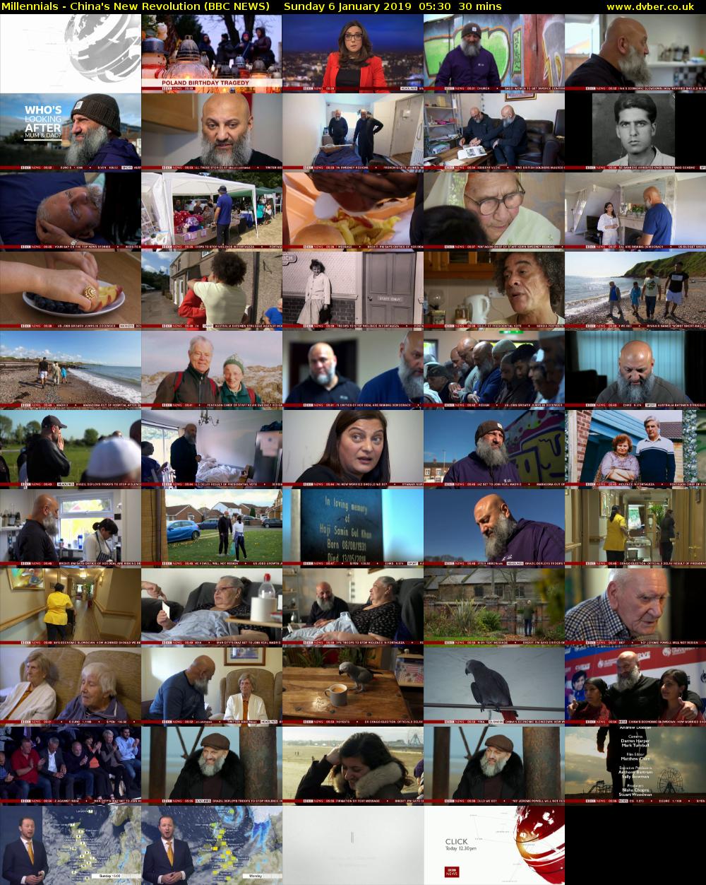 Millennials - China's New Revolution (BBC NEWS) Sunday 6 January 2019 05:30 - 06:00