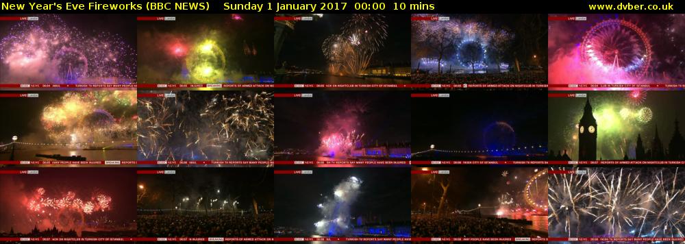 New Year's Eve Fireworks (BBC NEWS) Sunday 1 January 2017 00:00 - 00:10