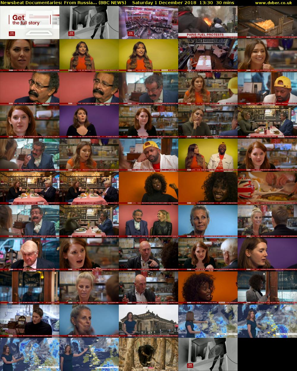 Newsbeat Documentaries: From Russia... (BBC NEWS) Saturday 1 December 2018 13:30 - 14:00