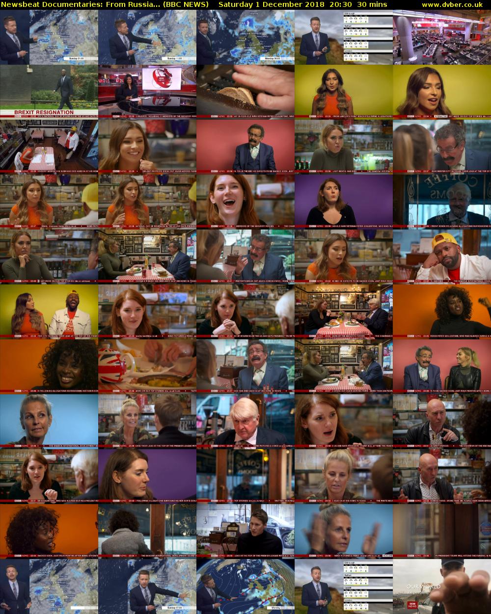 Newsbeat Documentaries: From Russia... (BBC NEWS) Saturday 1 December 2018 20:30 - 21:00