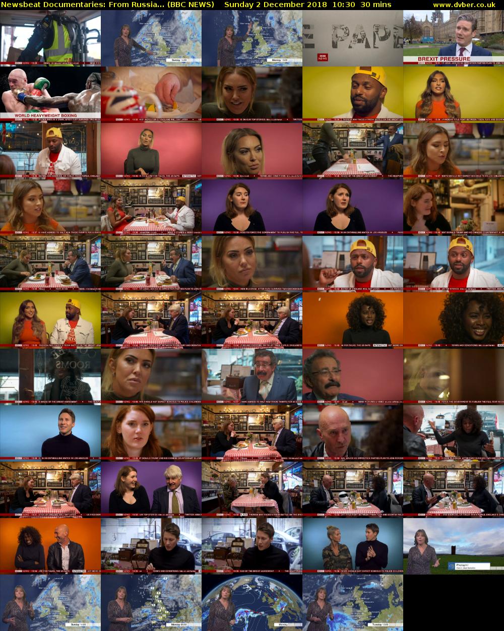 Newsbeat Documentaries: From Russia... (BBC NEWS) Sunday 2 December 2018 10:30 - 11:00