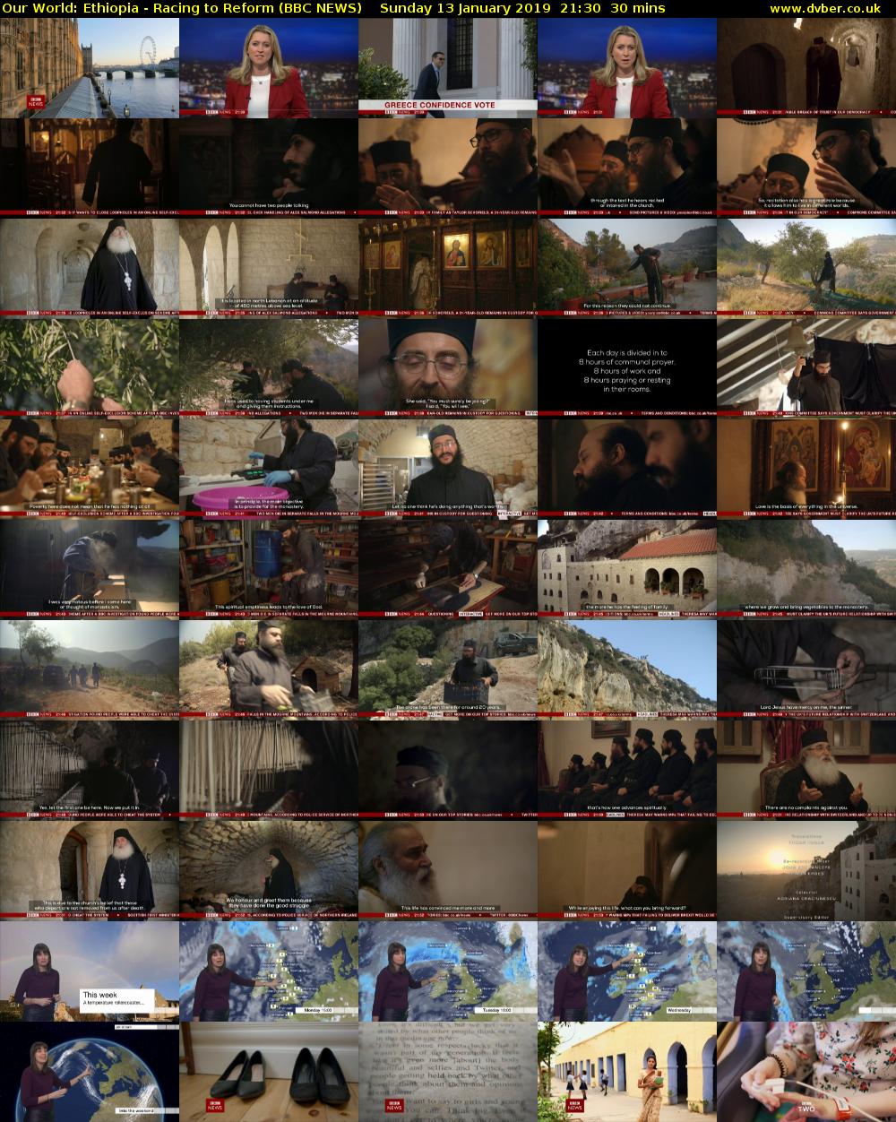 Our World: Ethiopia - Racing to Reform (BBC NEWS) Sunday 13 January 2019 21:30 - 22:00