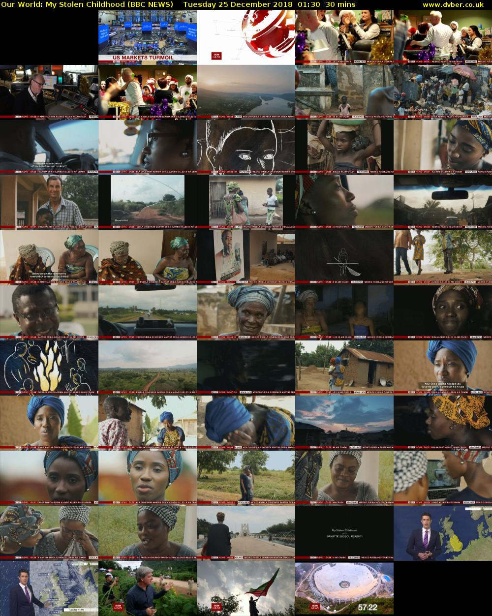 Our World: My Stolen Childhood (BBC NEWS) Tuesday 25 December 2018 01:30 - 02:00