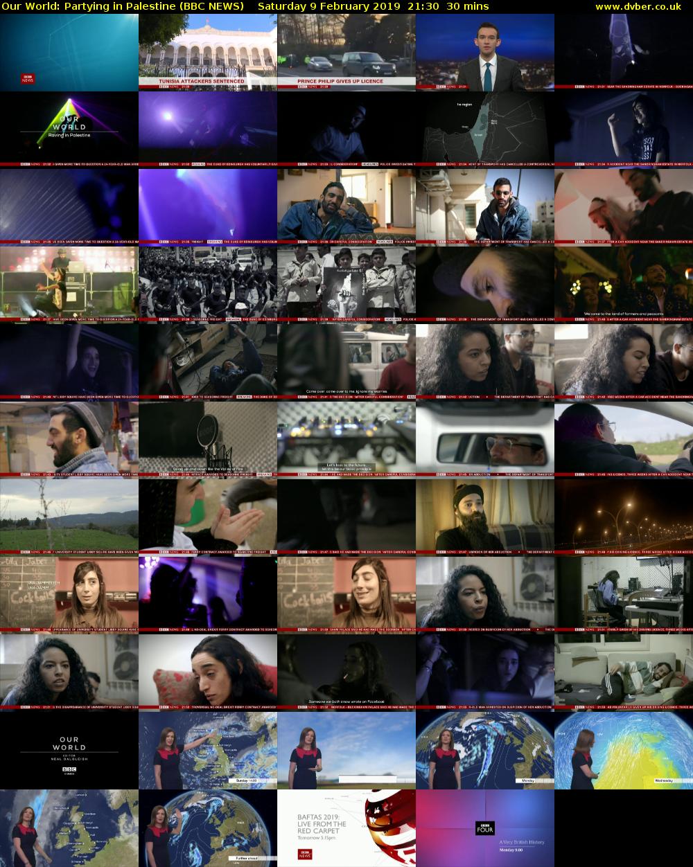 Our World: Partying in Palestine (BBC NEWS) Saturday 9 February 2019 21:30 - 22:00