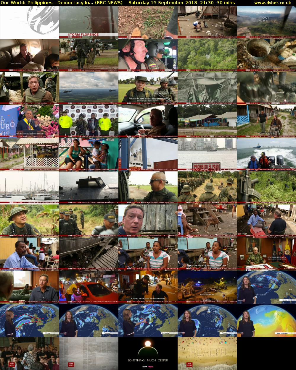 Our World: Philippines - Democracy In... (BBC NEWS) Saturday 15 September 2018 21:30 - 22:00