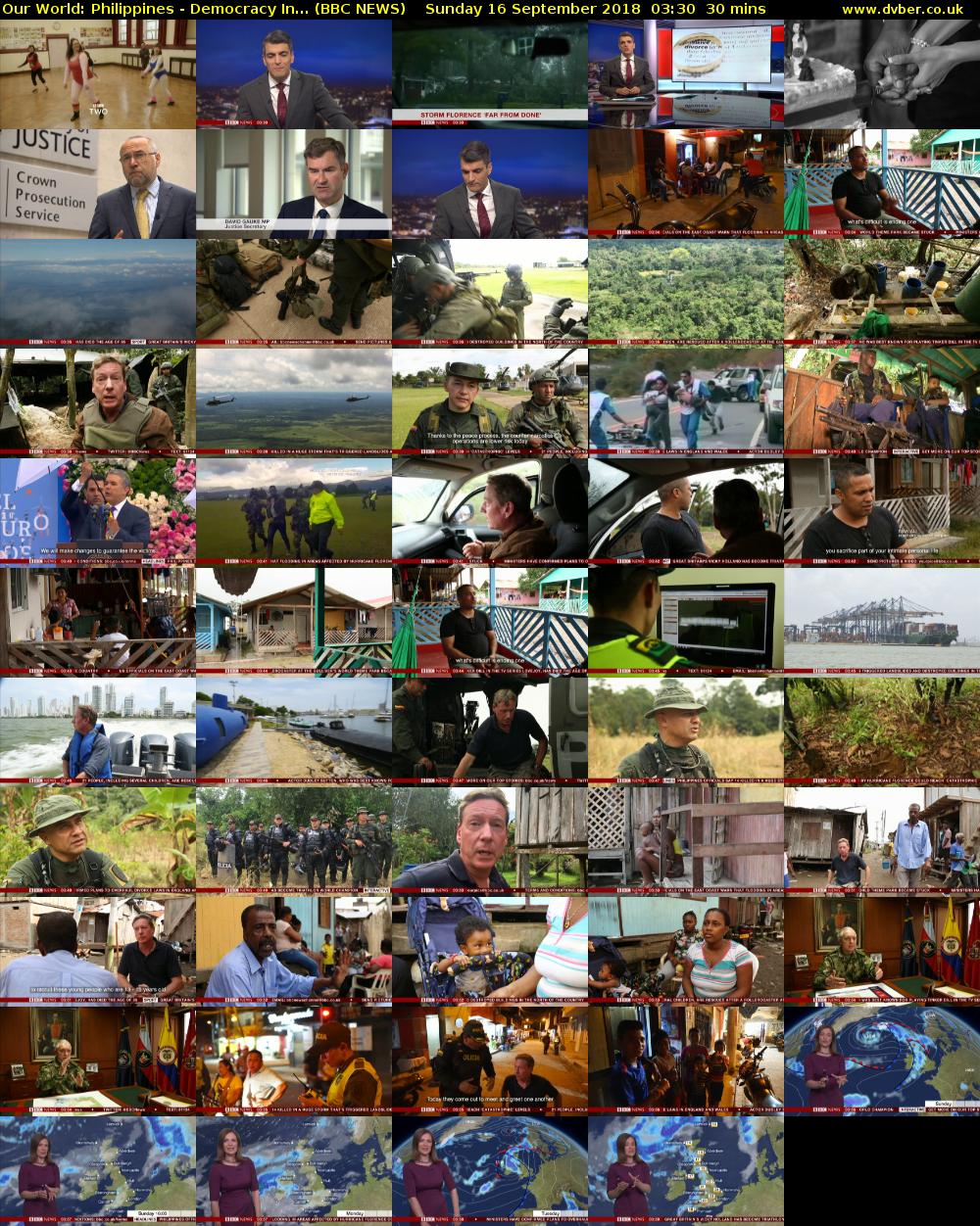 Our World: Philippines - Democracy In... (BBC NEWS) Sunday 16 September 2018 03:30 - 04:00