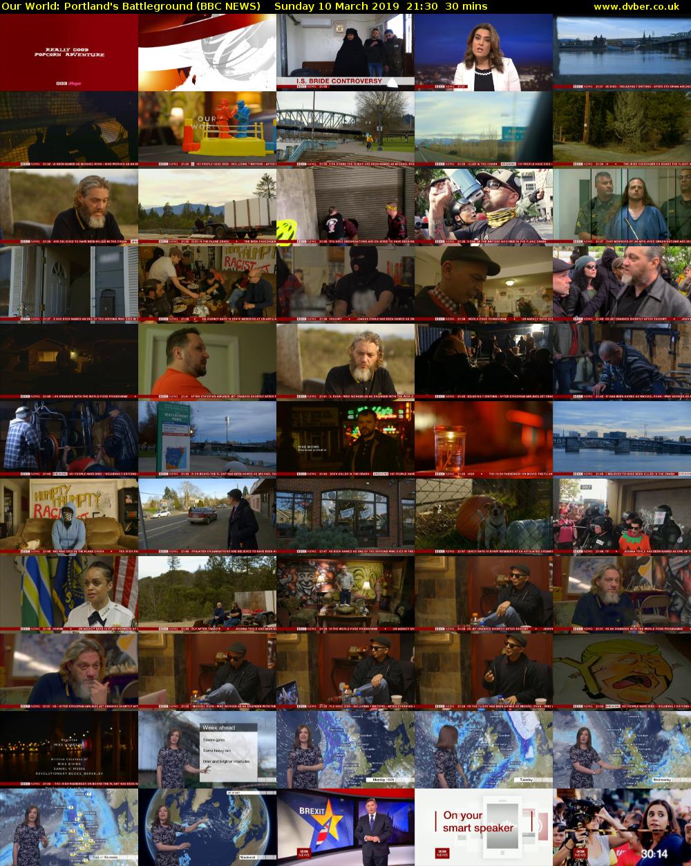 Our World: Portland's Battleground (BBC NEWS) Sunday 10 March 2019 21:30 - 22:00