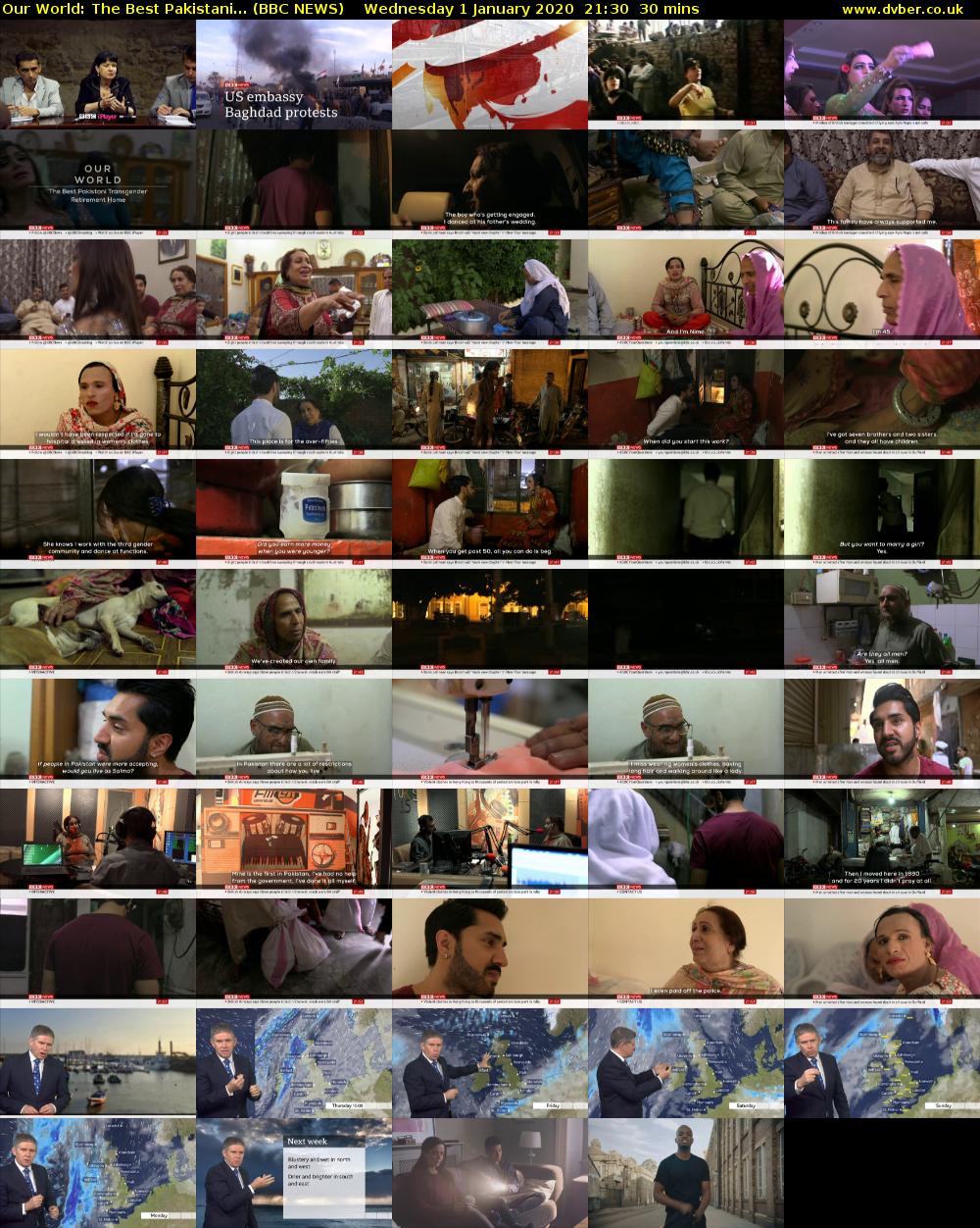 Our World: The Best Pakistani... (BBC NEWS) Wednesday 1 January 2020 21:30 - 22:00