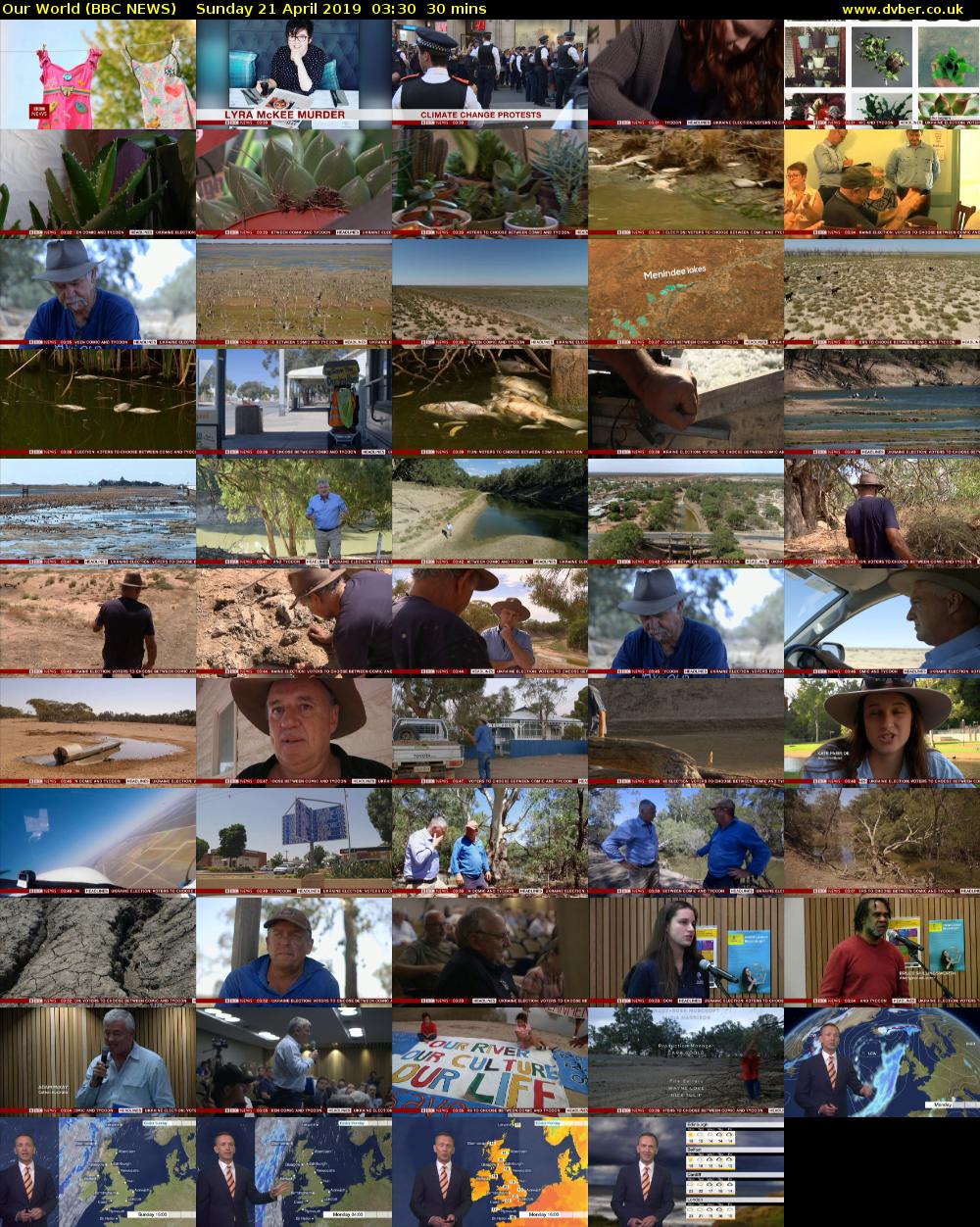 Our World (BBC NEWS) Sunday 21 April 2019 03:30 - 04:00
