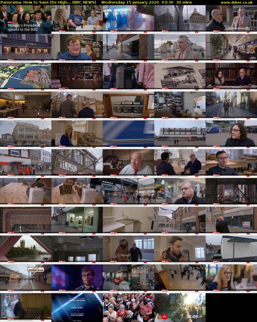 Panorama: How to Save the High... (BBC NEWS) Wednesday 15 January 2020 03:30 - 04:00